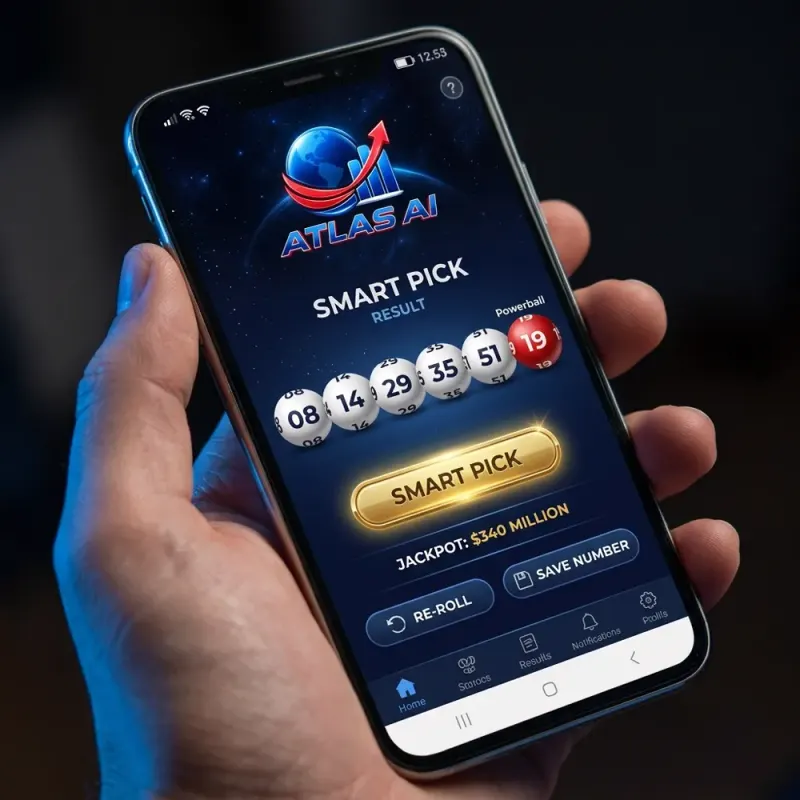 Atlas AI Smart Pick result with Re-roll and Save Number